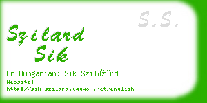 szilard sik business card